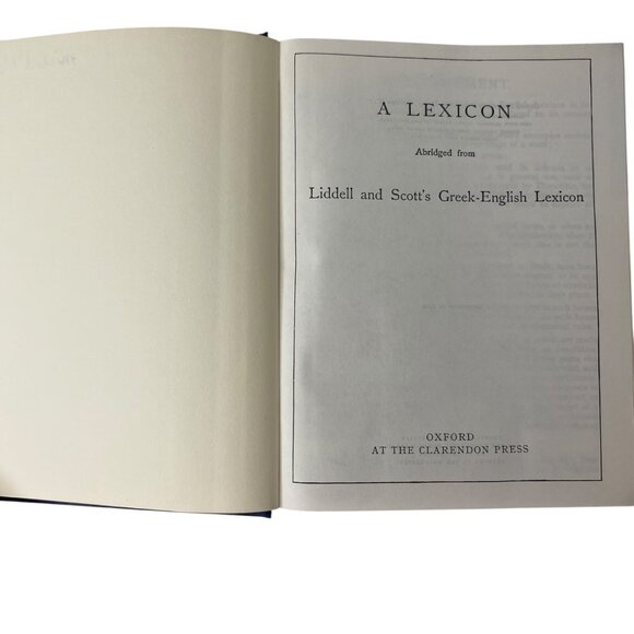 Liddell & Scotts Greek-English Lexicon Ed HC Book Oxford University Press 1966 - Picture 4 of 8